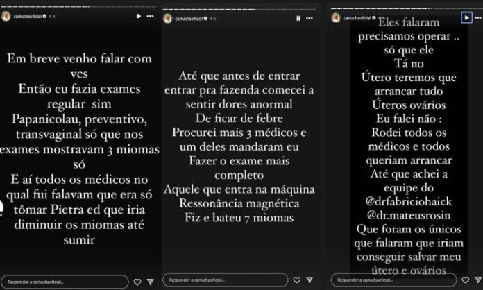 O pronunciamento de Cariúcha sobre o assunto (Reprodução: Instagram)