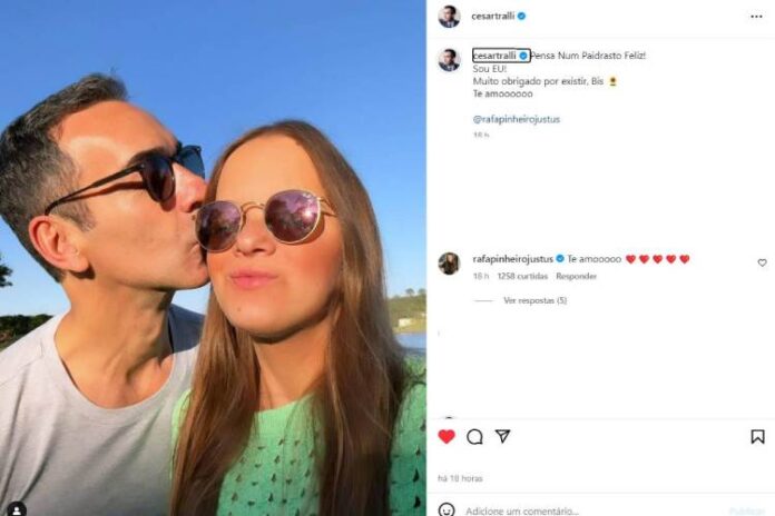 Cesar Tralli e Rafaella (Reprodução: Instagram)