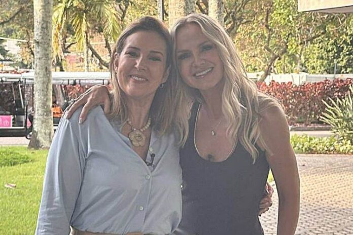 Renata Capucci e Eliana nos bastidores da Globo (Reprodução: Instagram)