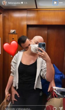 Fabiana Justus e Bruno, marido dela, voltando para casa (Reprodução: Instagram)