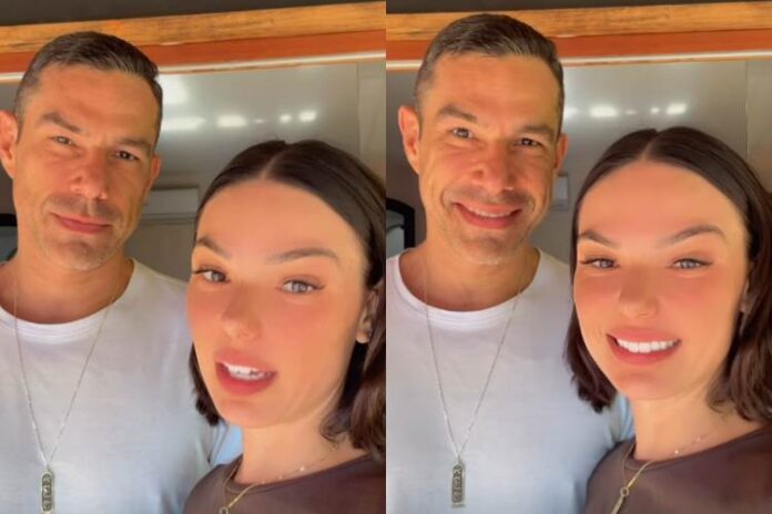 Isis Valverde e Marcus Buaiz se pronunciando sobre o assunto nas redes sociais (Reprodução: Instagram)