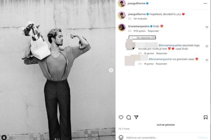 Bruna enaltecendo o amigo João Guilherme (Reprodução: Instagram)