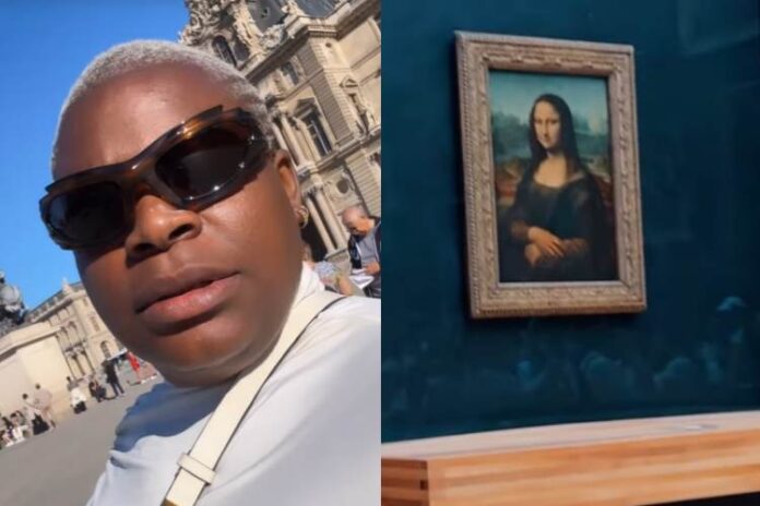 Jojo Todynho visitando o quadro da Monalisa (Reprodução: Instagram)
