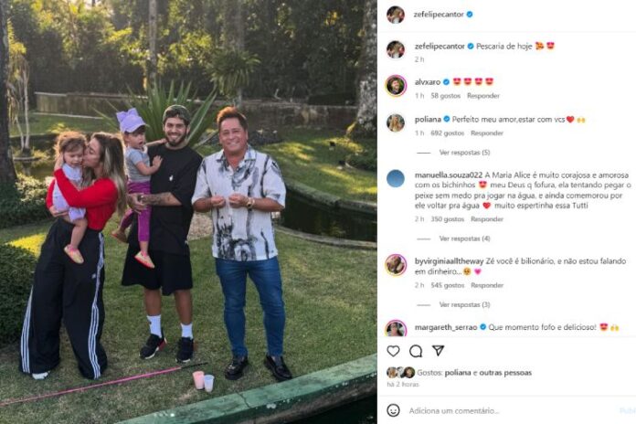 Zé Felipe e a família (Reprodução: Instagram)
