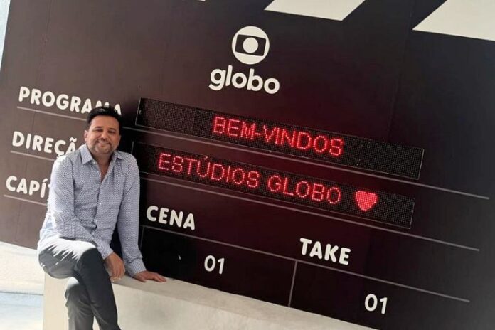 Geraldo Luis nos Estúdios Globo (Reprodução: Instagram)