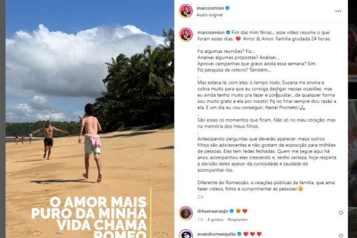 Marcos Mion e o filho mais velho, Romeu (Reprodução: Instagram)