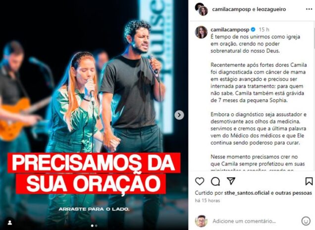 Post de Camila e Léo