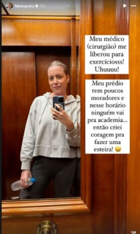 Fabiana Justus fazendo a revelação nas redes sociais (Reprodução: Instagram)