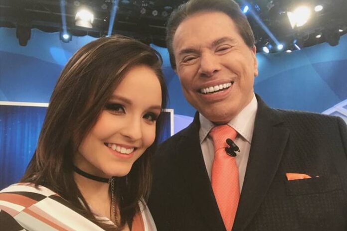 Larissa Manoela com Silvio Santos