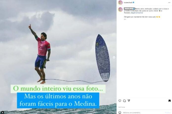 Luciano Huck mandando o recado para o Gabriel Medina (Reprodução: Instagram)