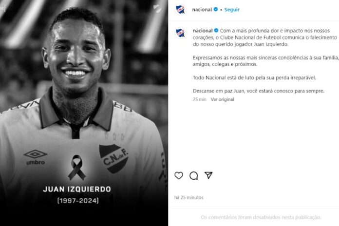 O pronunciamento do Nacional (Reprodução: Instagram)