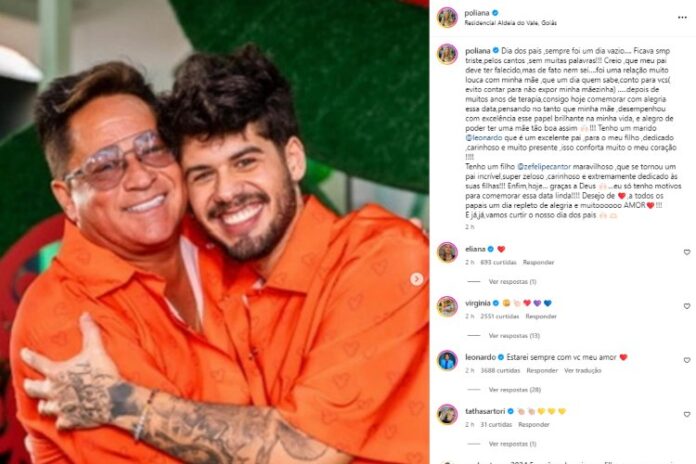 Poliana homenageando o Leonardo e Zé Felipe (Reprodução: Instagram)