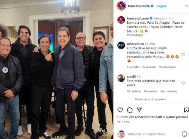 Post de Tom com Faustão