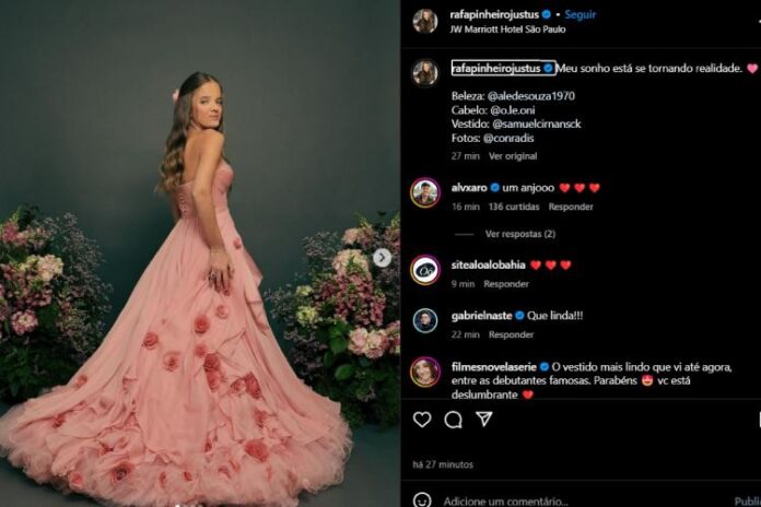 Rafaella Justus compartilhando o Vestido com os seguidores nas redes sociais (Reprodução: Instagram)