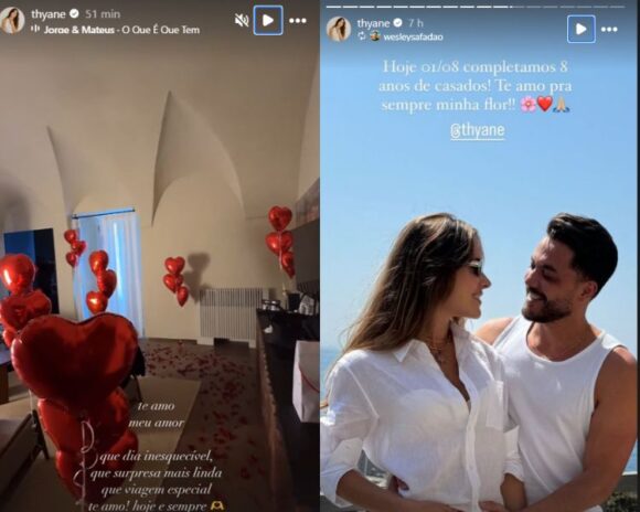 A surpresa que Thyane Dantas ganhou do esposo Wesley Safadão (Reprodução: Instagram)