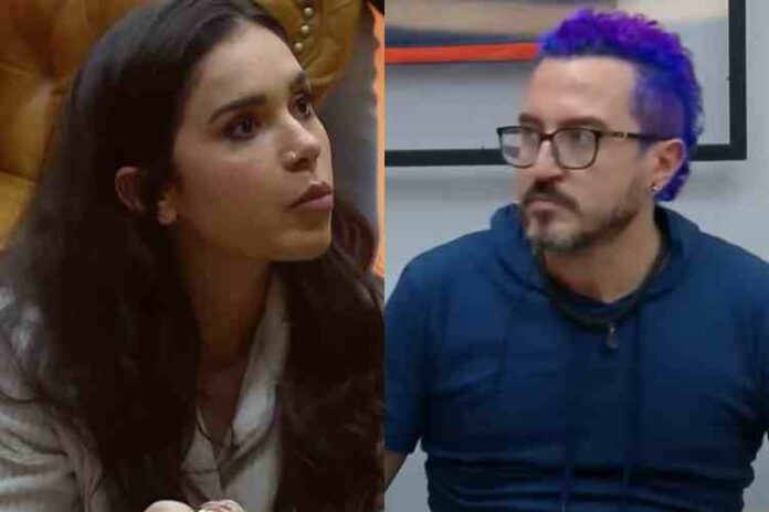 Gizelly e Fernando brigaram na cozinha (Reprodução: Record)