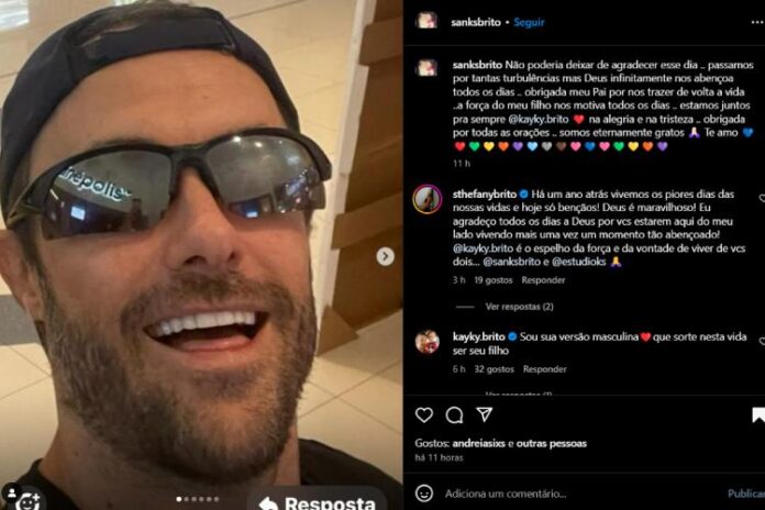 A posta de Sandra para o Kayky Brito (Reprodução: Instagram)