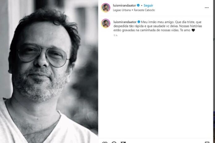 Luis Miranda comunicando e lamentando a morte de Paulo Faria (Reprodução: Instagram)