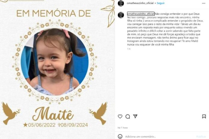 Esse foi o pronunciamento de Matheuszinho (Reprodução Instagram)