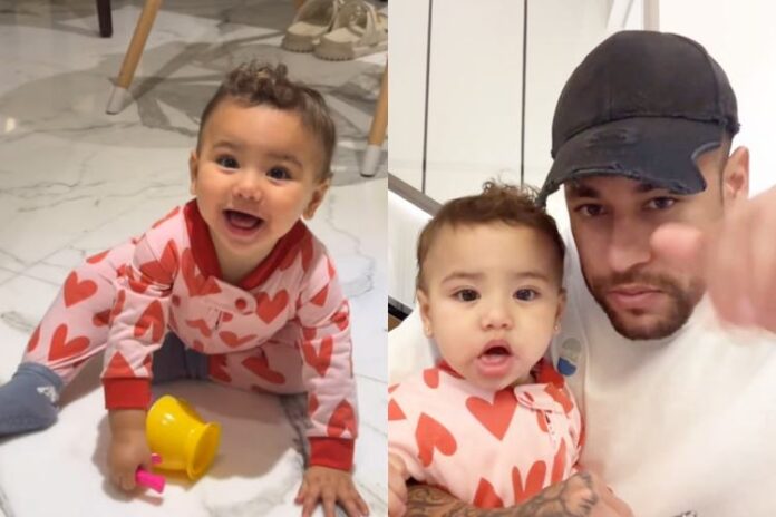 Neymar gravou um vídeo compartilhando dois momentos fofs da Mavie em casa - (Instagram)