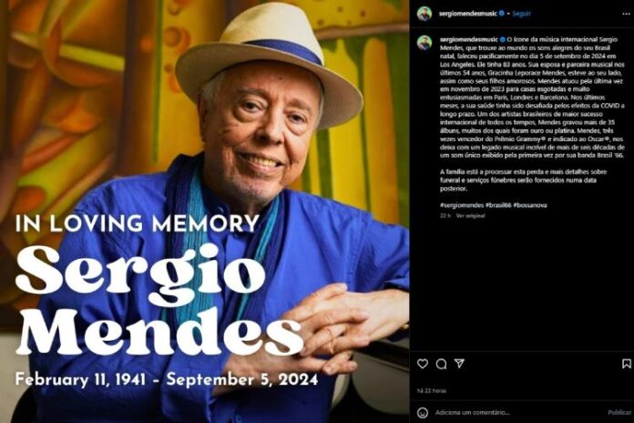 Confira o comunicado de Sérgio Mendes (Reprodução: Instagram)