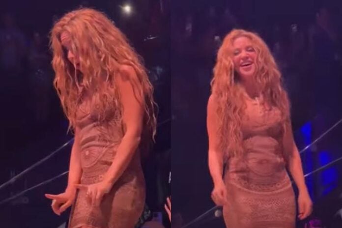 Shakira demonstrando aos fãs que não estava gostando (Reprodução: Instagram)