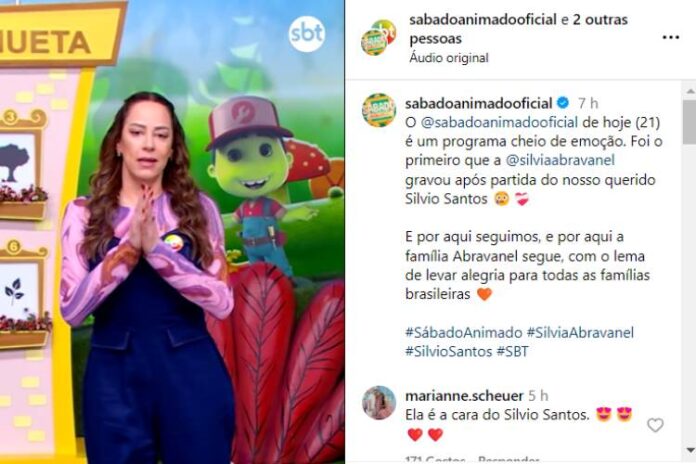 Silvia Abravanel voltando ao 'Sabado Animado' (Reprodução: Instagram)