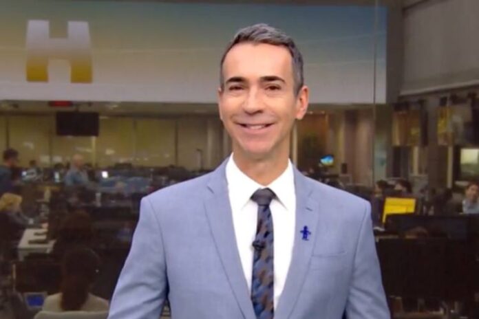 César Tralli no 'Jornal Hoje' desta quinta, 10 (Reprodução: Instagram)