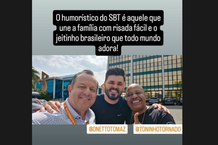 Mauro Lissoni ao lado de Netto Tomaz e Toninho Tornado. (Foto: reprodução/Instagram)