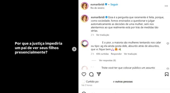 Mari Bridi se pronuncia em rede social