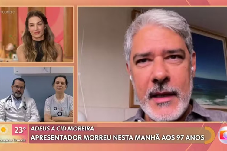 William Bonner surge emocionado no ‘Encontro’ e revela bastidor inesquecível com Cid Moreira