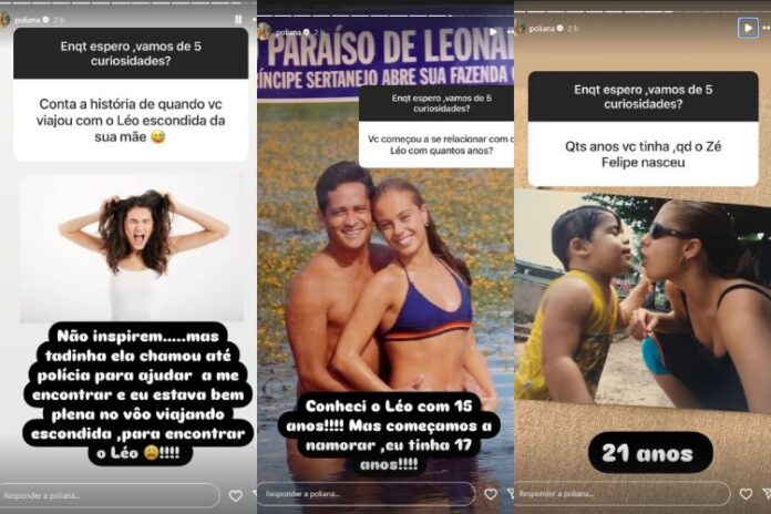 Poliana Rocha compartilhando sua história de vida com Leonardo aos seguidores (Reprodução: Instagram)