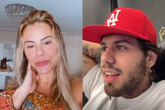 Poliana Rocha relatando no vídeo a imagem que recebeu d a conhecida na época em que ela acompanhava o filho Zé Felipe a fazer seus shows (Reprodução: Instagram)