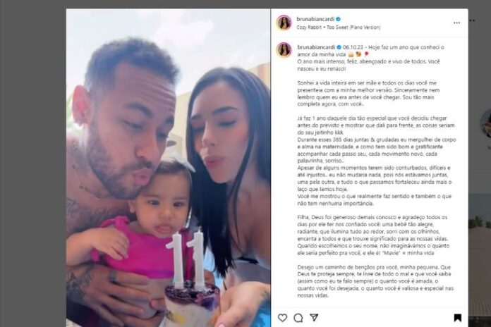 Bruna Biancardi se declarando para a Mavie (Reprodução: Instagram)