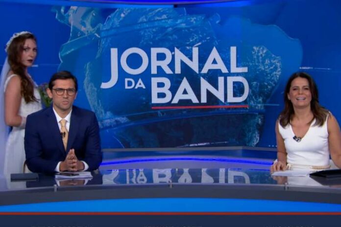 Rodolfo Schneider e Adriana Araújo (Reprodução: Band TV)