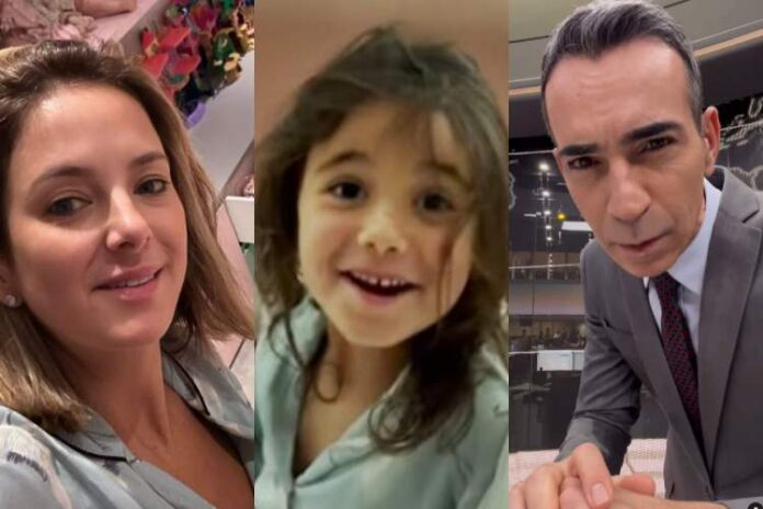 Ticiane Pinheiro, Manuella e César Tralli (Reprodução: Instagram)