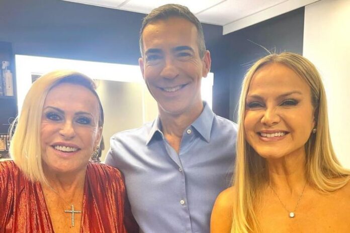 Cesar Tralli, Eliana e Ana Maria Braga (Reprodução: Instagram)