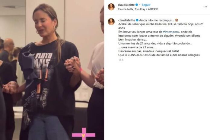 Claudia Leitte lamentando a morte de Bella (Reprodução: Instagram)