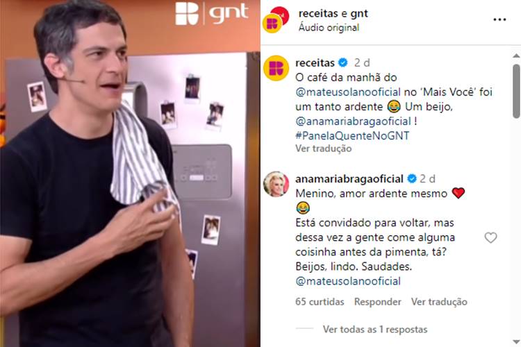 Comentário de Ana Maria Braga. (Foto: reprodução/Instagram)