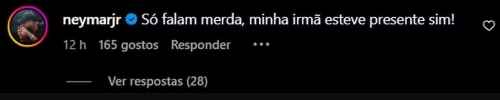 Comentário de Neymar