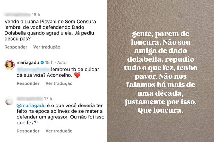 Comentários de Maria Gadú. (Foto: reprodução/Instagram)