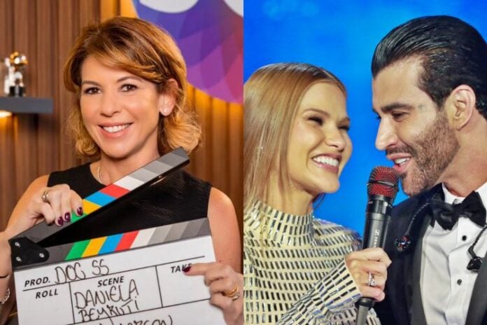 Daniela Beyruti, Andressa Suita e Gusttavo Lima (Imagem: Gabriel Cardoso - SBT/Van Campos/AgNews)