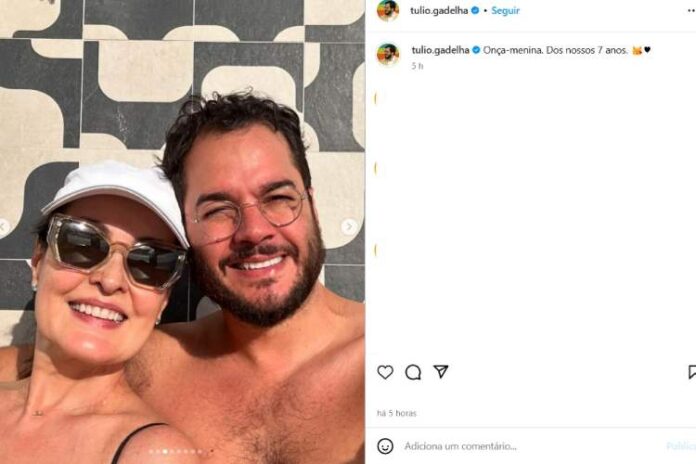 Túlio Gadelha se declarando para Fátima Bernardes (Reprodução: Instagram)