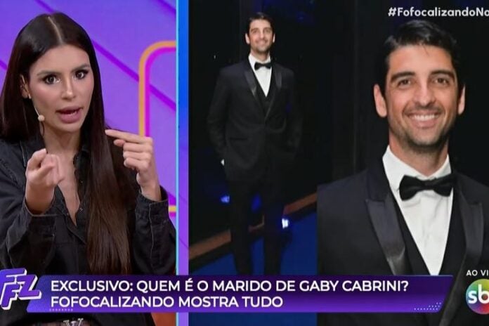 Gaby Cabrini falando do Thomaz Bellucci no Fofocalizando (Reprodução: SBT)