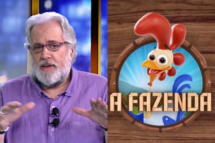 Leão Lobo comentando sobre A Fazenda 16 no TV Fama (Reprodução: RedeTV)