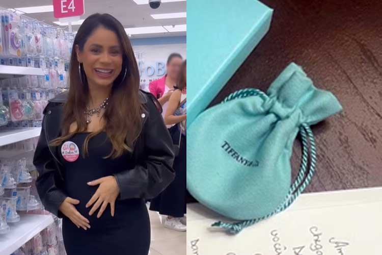 Grávida da primeira filha, Lexa recebe presente especial de Anitta e amigas: ‘Com amor’