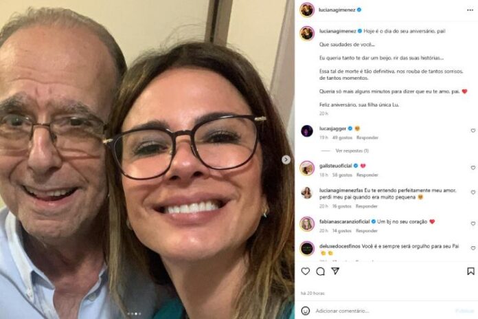 Luciana Gimenez homenageando o pai (Reprodução: Instagram)