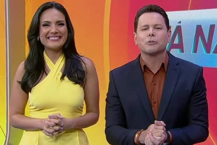 Márcia Dantas e Marcão do Povo no Tá na Hora. (Foto: reprodução/SBT)