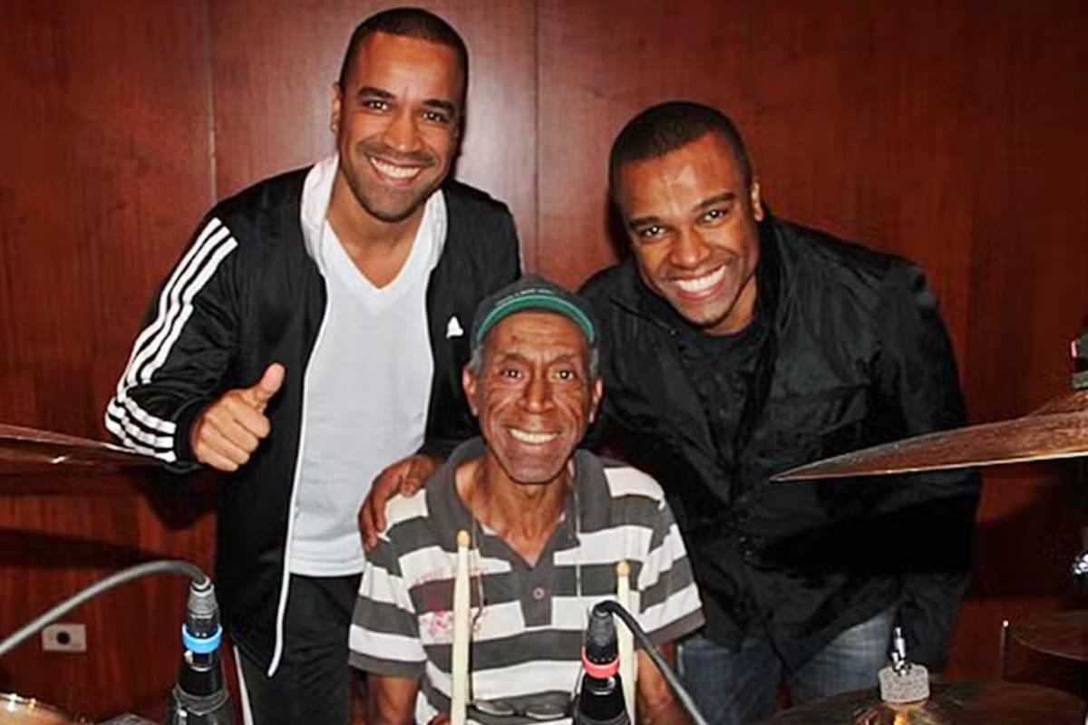 Os irmãos Alexandre e Fernando Pires com o pai João Pires — Foto: Reprodução/Redes sociais