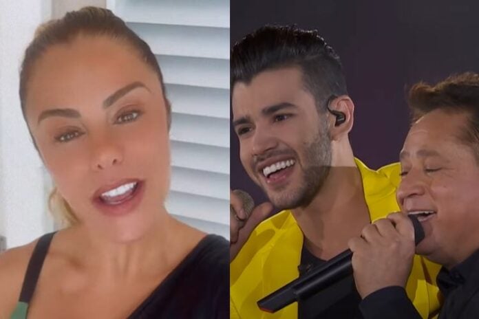 Poliana Rocha, Gusttavo Lima e Leonardo (Reprodução: Instagram/Youtube)